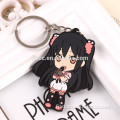 Girls 3d customized soft pvc rubber promotional keychain for EU Market
